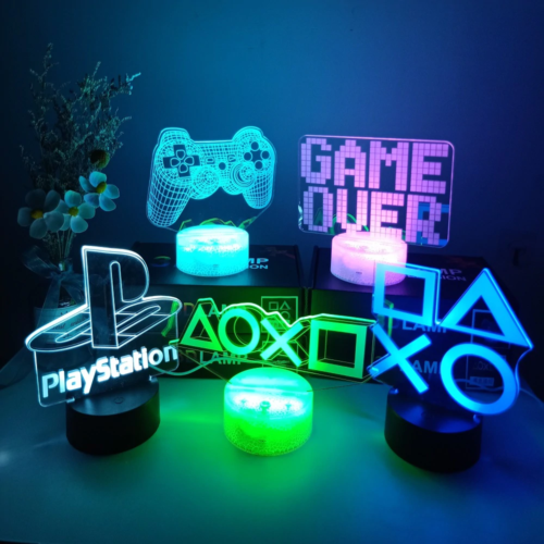 3D Night Lamp Gaming Room Desk Setup Lighting Decor